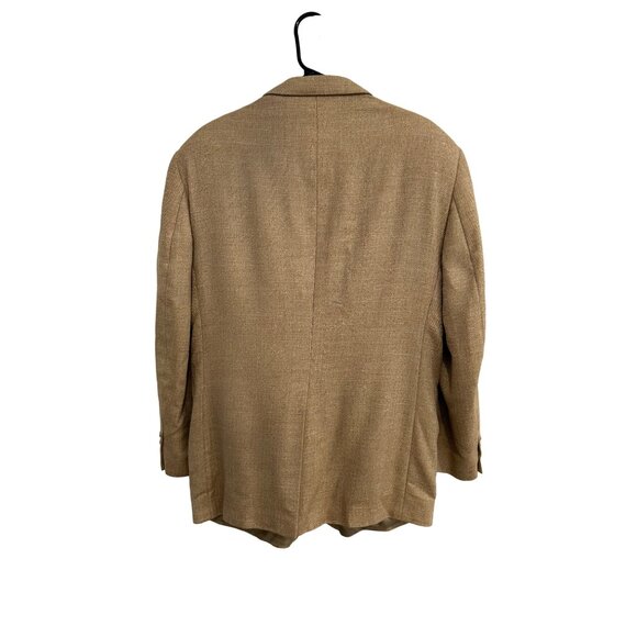 Jos. A. Bank Mens Tan Brown Wool Silk Linen Blazer Size 44R - Picture 2 of 8